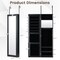 Costway Wall Door Mounted Mirrored Jewelry Cabinet Storage Organizer-Black/Brown/White